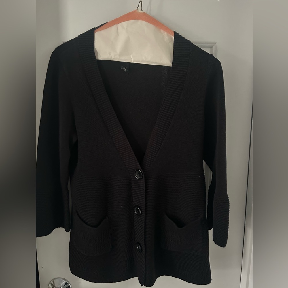Black cardigan